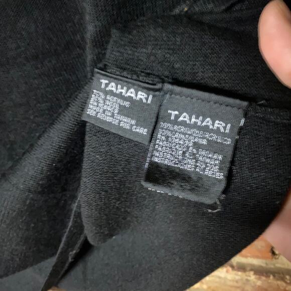 Tahari Arthur S Levine Black Knit Short Sleeve Mock Neck Sweater Women's Size 8 - Picture 5 of 6